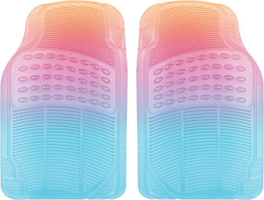 Carbella 2-Piece Cushioned Grip Pad Vorderbodenmatten - Heavy Duty, All Weather, Trim to Fit