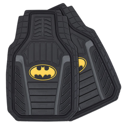 Warner Bros DC Comics 2-Piece Armored Batman Logo Vorderbodenmatten - Heavy Duty, All Weather, Trimmen Sie, um zu passen