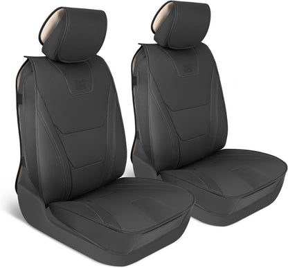 CAT® Edge Deluxe Car Seat Covers für Vordersitze - Premium Zwei-Tone Faux Ledersitz Abdeckungen für Autos mit Universal Fit, Robuste Autositz Abdeckungen für LKW, Innensitz Abdeckungen für SUV