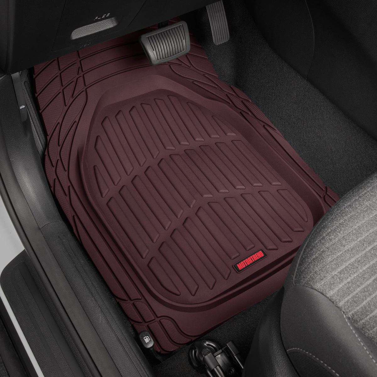 MotorTrend 3-Piece FlexTough Deep Dish Vorderbodenmatten und Hinterbodenmatte - Heavy Duty, All Weather, Trimmen Sie, um zu passen