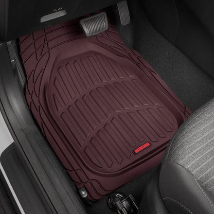 MotorTrend 3-Piece FlexTough Deep Dish Vorderbodenmatten und Hinterbodenmatte - Heavy Duty, All Weather, Trimmen Sie, um zu passen