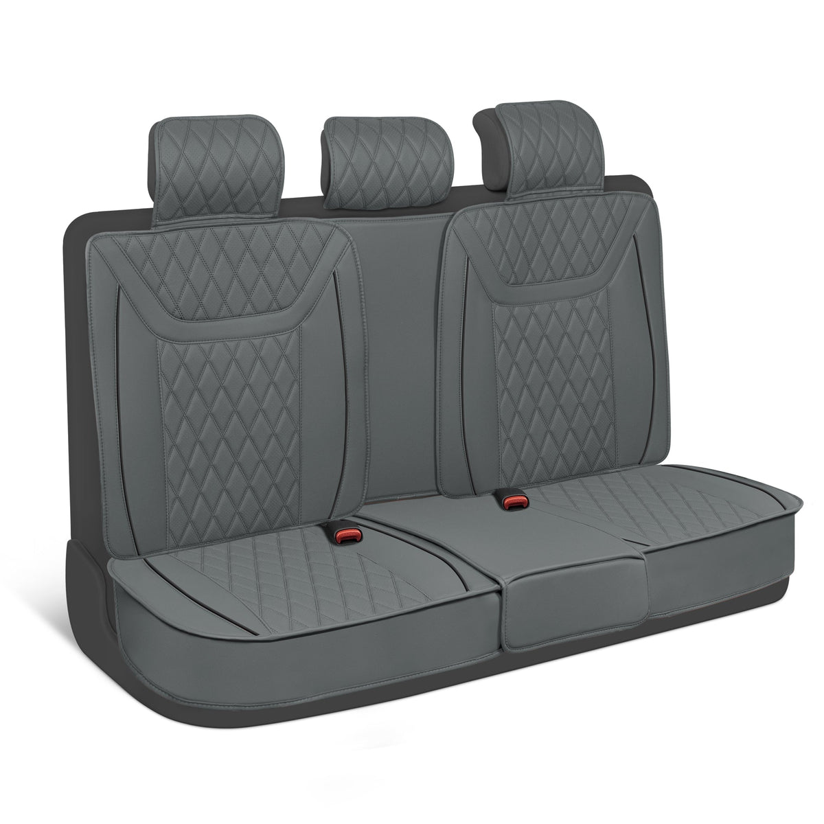 MotorBox 7-Piece Ranch Edition Premium Faux Leather Diamond Stitched Cushion Rücksitzbezüge