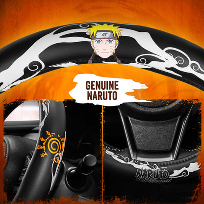 Naruto Shippuden Car Lenkrad Abdeckung, 15 Zoll Anime Lenkrad Abdeckung, gepolsterte Soft Comfortable Cover Anime Car Zubehör für Männer Frauen, Kirigakure