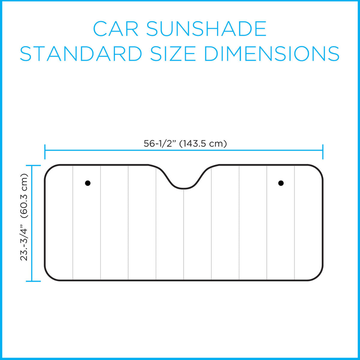 BDK Chrome Reflective Front Windschutzscheibe Sonnenschirm Standard (58' x 24')
