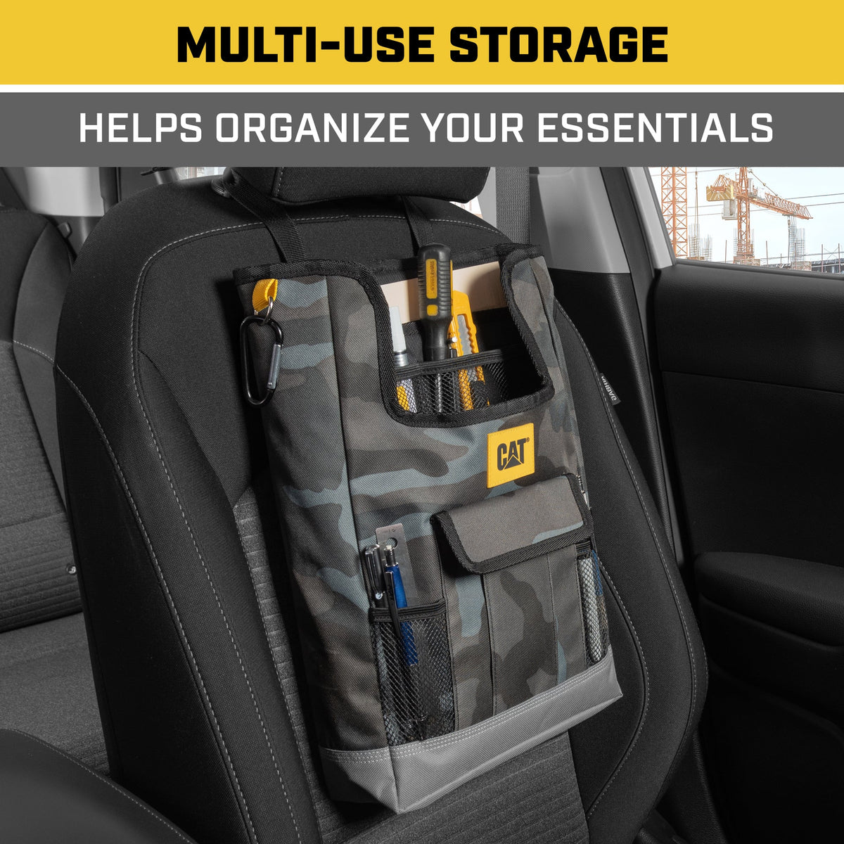 CAT Fahrzeug Vordersitz Organizer Lagerung mit verstellbaren Straps (16' x 12')