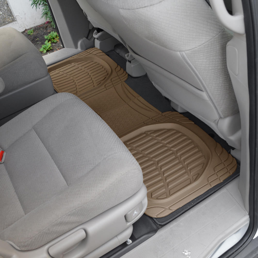 MotorTrend PRO920 Deep Dish Rear Floor Matts - Heavy Duty, All Weather, Trimm to Fit