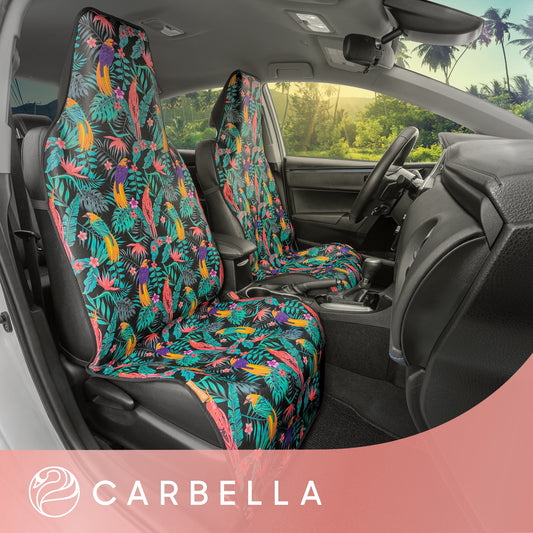 Carbella 2-Pack Tropical Birds Vordersitz Abdeckungen