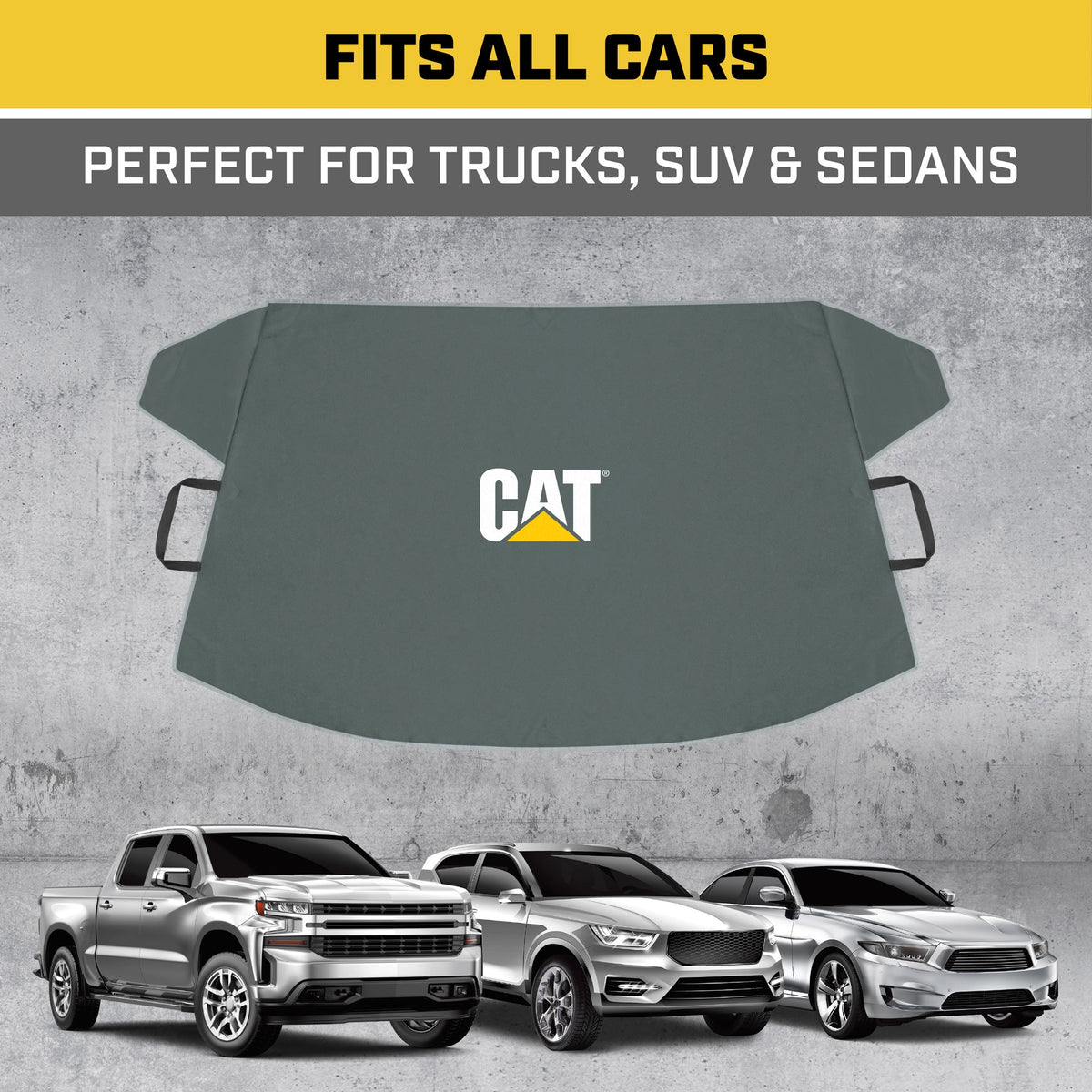 Cat® Schneeschutzscheibe Schnee Abdeckung, härteste Auto Frostschutz für Eis & Schnee, Wetterfest für den Winter, Enthält Anti-Diebstahl Straps, Frostschutz für Auto-Truck Van SUV