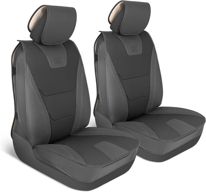 CAT® Edge Deluxe Car Seat Covers für Vordersitze - Premium Zwei-Tone Faux Ledersitz Abdeckungen für Autos mit Universal Fit, Robuste Autositz Abdeckungen für LKW, Innensitz Abdeckungen für SUV