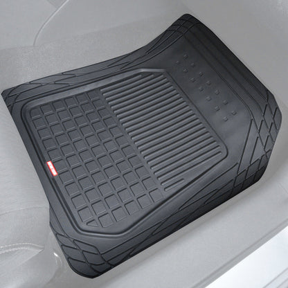 MotorTrend 4-Piece FlexTough Deep Dish Hybrid Groove Vorderbodenmatten und Hinterbodenmatten - Heavy Duty, All Weather, Trimmen Sie, um zu passen