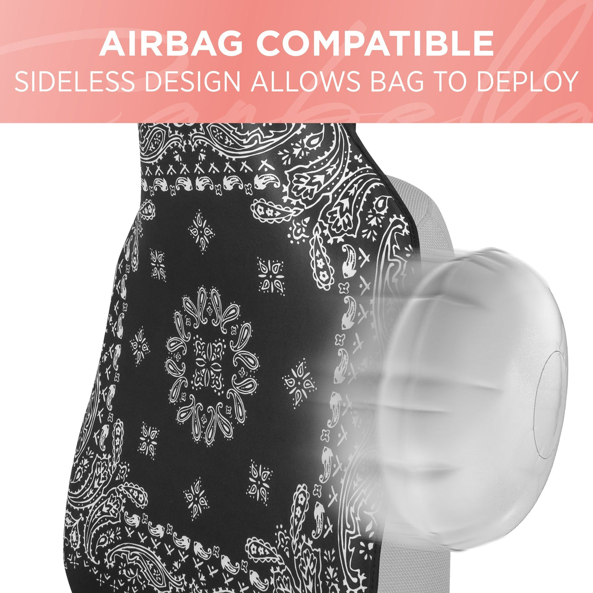 Carbella 2-Pack Black Paisley Vordersitzbezüge