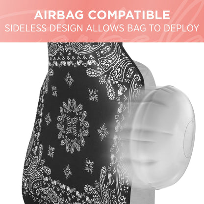 Carbella 2-Pack Black Paisley Vordersitzbezüge