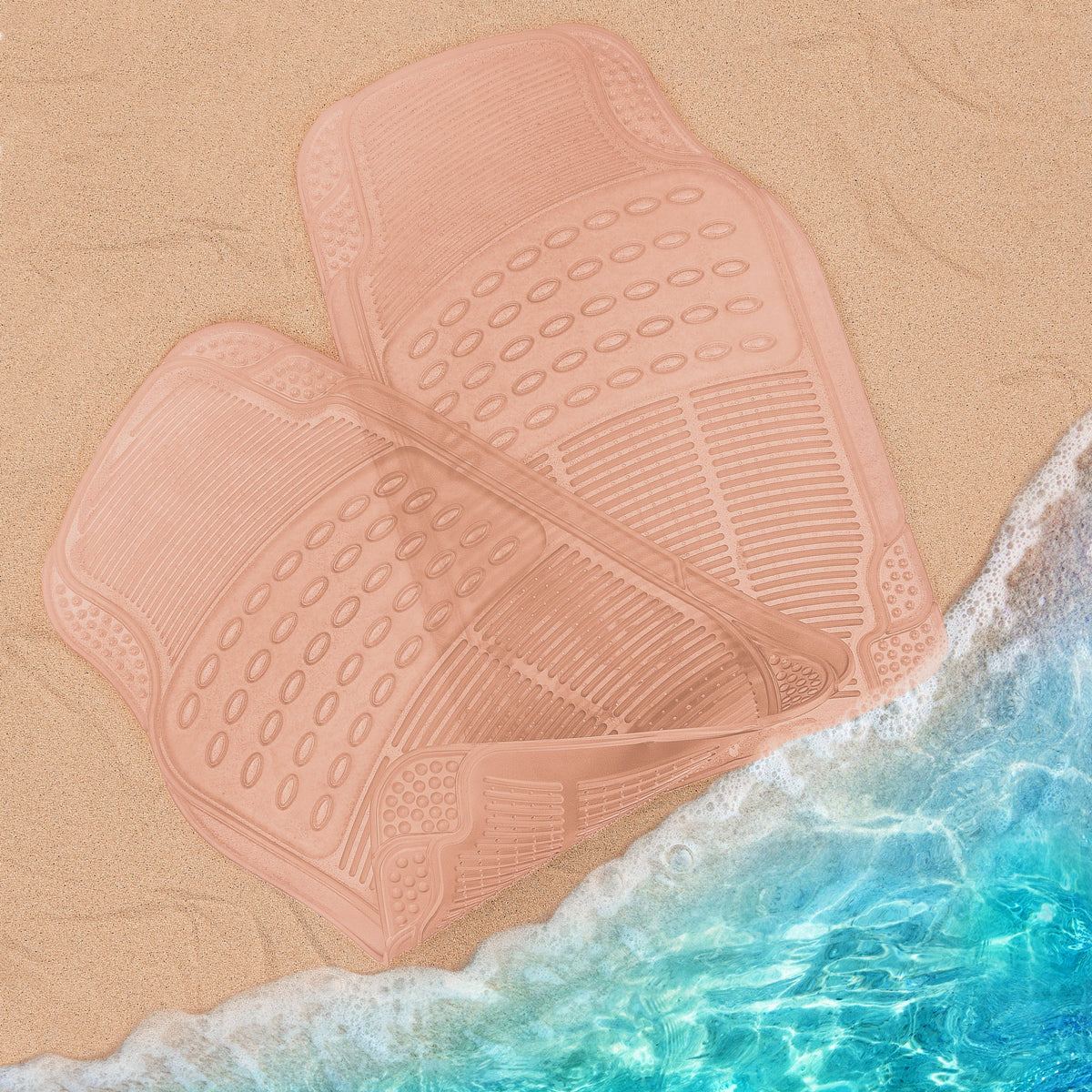 Carbella 2-Piece Cushioned Grip Pad Vorderbodenmatten - Heavy Duty, All Weather, Trim to Fit
