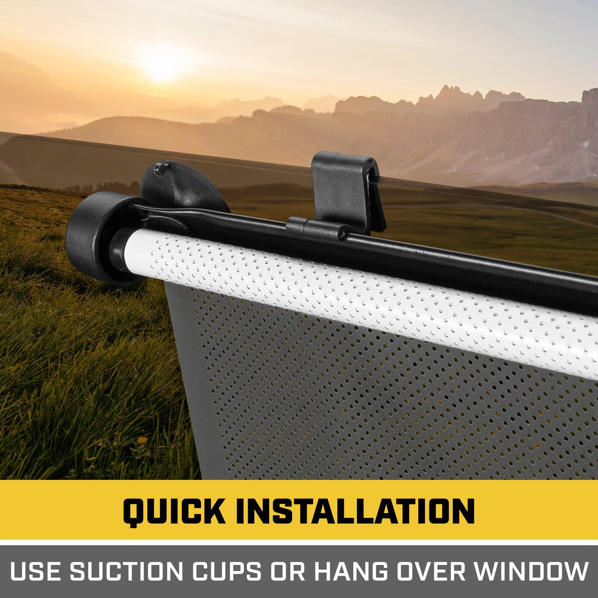 Raupe UVProtect Sonnenschirm für Auto-Seitenfenster, UV-Schild für Säugling Baby All Passagiere, Universal & Retractable Pull-Down Roller Sunshade, passt Auto Auto Limousine SUV Truck Van 14x19in (CAAS-030)