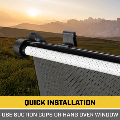 Raupe UVProtect Sonnenschirm für Auto-Seitenfenster, UV-Schild für Säugling Baby All Passagiere, Universal & Retractable Pull-Down Roller Sunshade, passt Auto Auto Limousine SUV Truck Van 14x19in (CAAS-030)