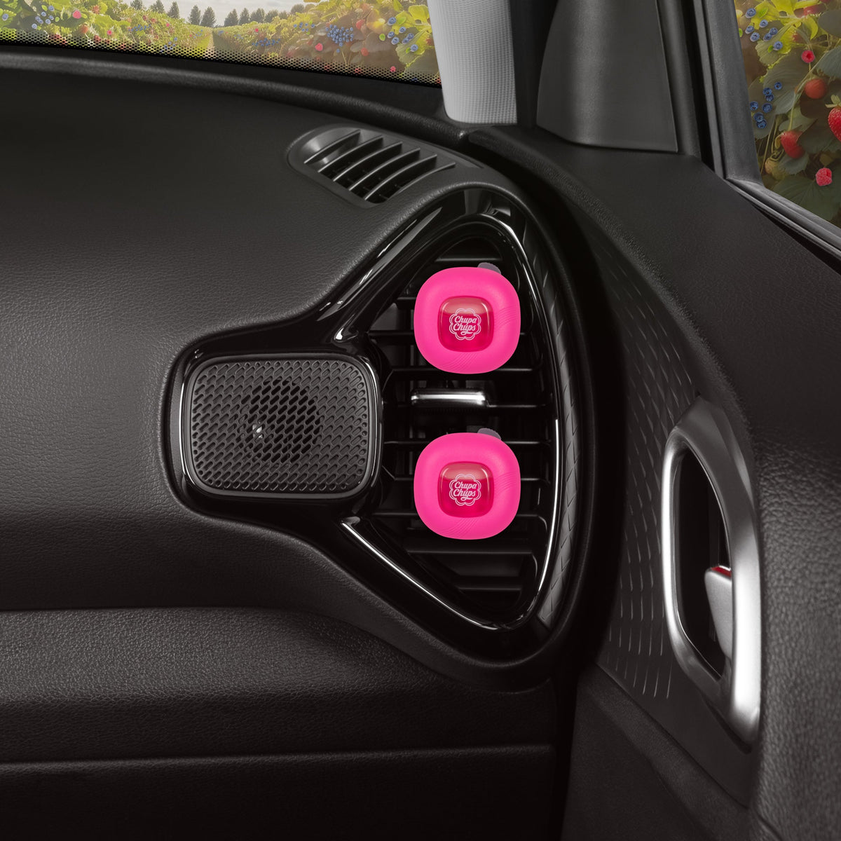 Chupa Chups Auto Lufterfrischer, Vanille Creme - Langlebige Autoerfrischer mit lustigen Düften, bunte und lebendige Lufterfrischer für Auto, einzigartige Autoerfrischer Parfüm Deodorizer Refresher Fragrance