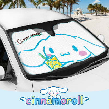 Carbella Sanrio Cinnamoroll Lemon Chill Front Windschutzscheibe Sonnenschirm (58' x 28')