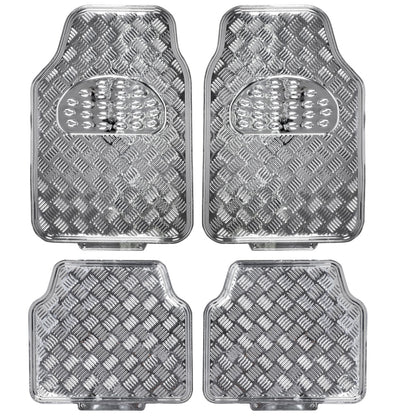 BDK 4-Piece Translucent Centered Cushioned Grip Pad Vorderbodenmatten und Hinterbodenmatten - Heavy Duty, All Weather