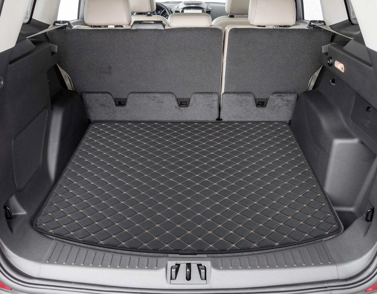 BDK Custom Fit Diamond Stitch Ledertröpfchen / Cargo Liner Mat für Ford Escape (2013 - 2016)