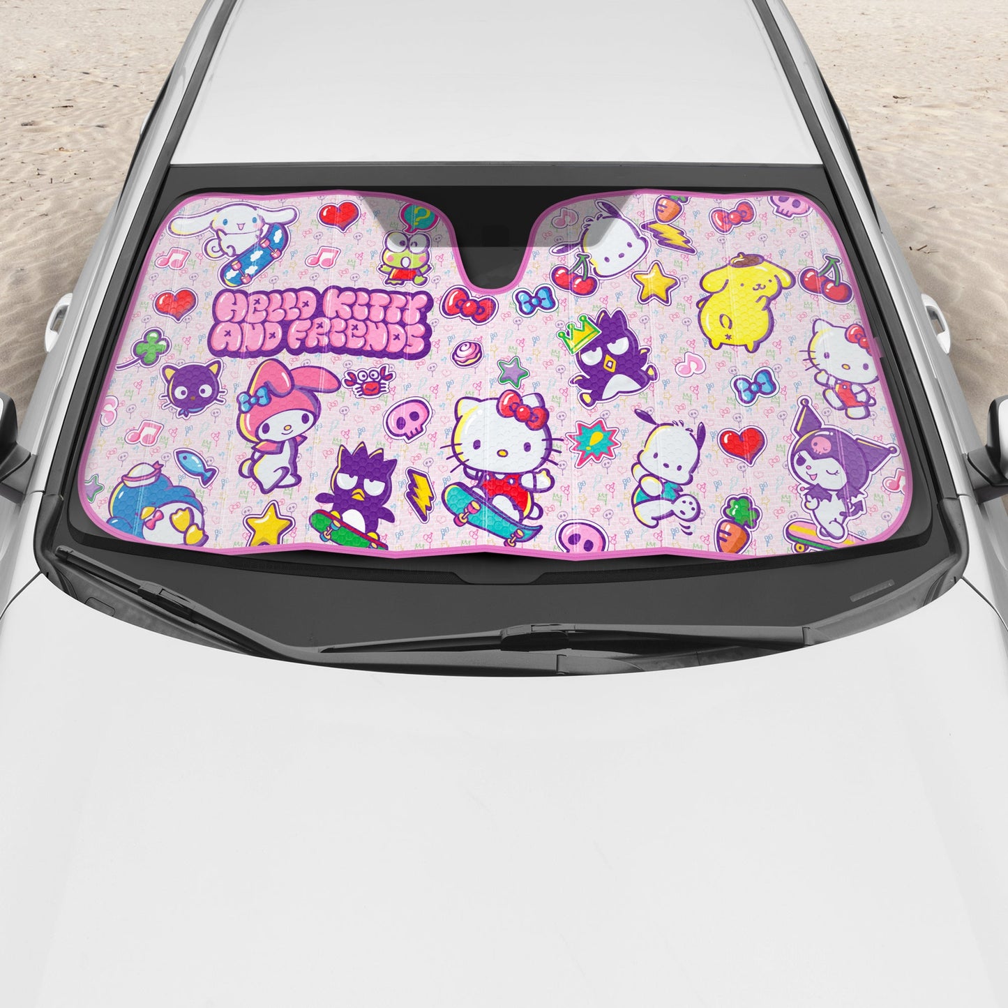 Carbella Sanrio Hello Kitty und Freunde Front Windschutzscheibe Sonnenschirm (58' x 28')