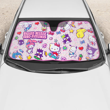 Carbella Sanrio Hello Kitty und Freunde Front Windschutzscheibe Sonnenschirm (58' x 28')