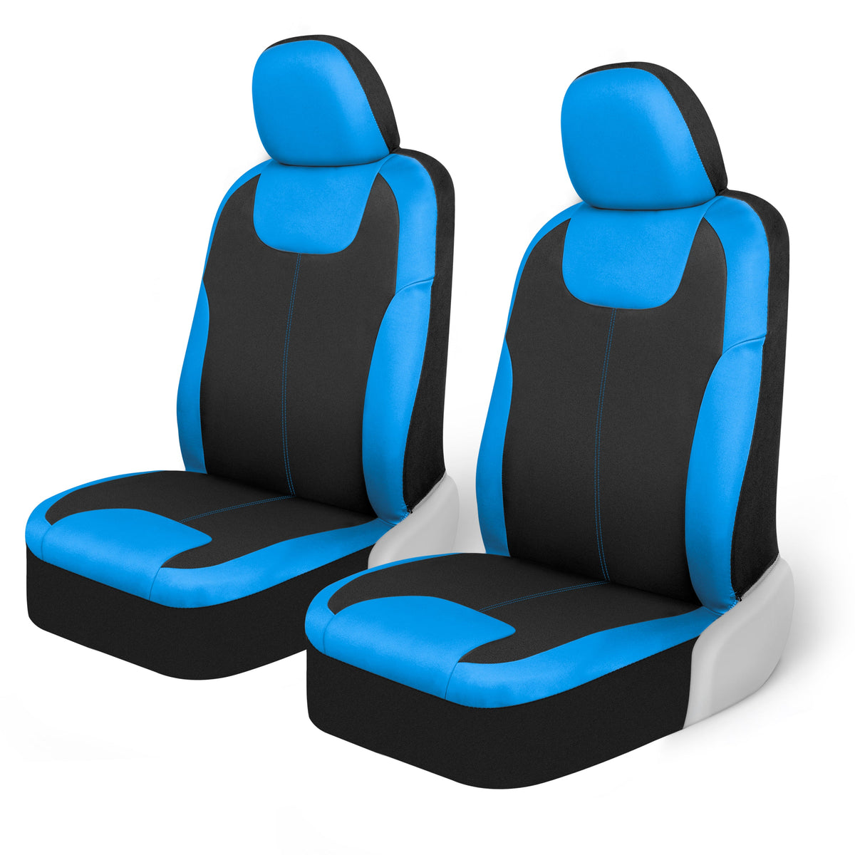 MotorTrend 2-Pack Premium Zwei-Tone Neopren-Vordersitzabdeckungen - Blau / Schwarz