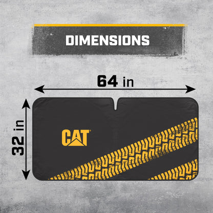 CAT Tread Marks Pop-Up Front Windschutzscheibe Sunshade XL (64' x 32')