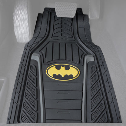 Warner Bros DC Comics 2-Piece Armored Batman Logo Vorderbodenmatten - Heavy Duty, All Weather, Trimmen Sie, um zu passen