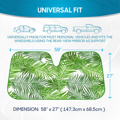 BDK Tropical verlässt Front Windschutzscheibe Sonnenschirm (58' x 28')