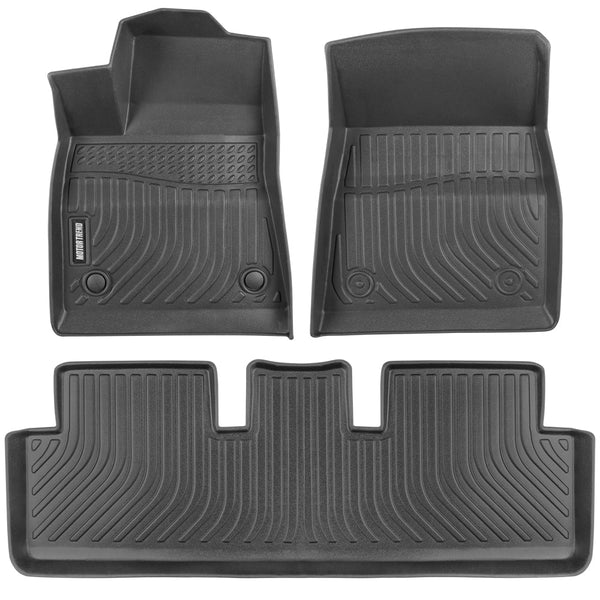 MotorTrend 3-Piece 3D Contour Custom Fit Front Floor Liner und Rear Floor Liner für Tesla Model 3 (2017 - 2020)