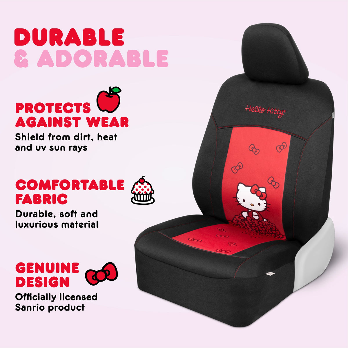 Carbella Offizielle Hello Kitty 2-Pack Vordersitz Abdeckungen