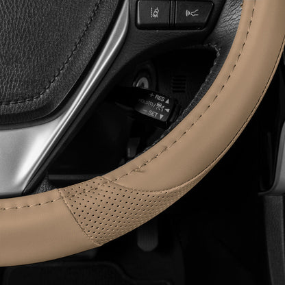 MotorTrend Soft Touch Perforierte Mikrofaser-Lenkradabdeckung (Fits 14.5' - 15.5')