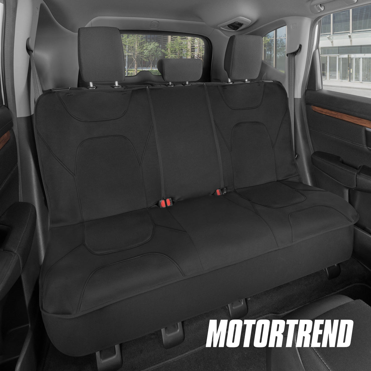 MotorTrend AquaShield Wasserdichte Zwei-Tone Neopren Rücksitz Abdeckungen