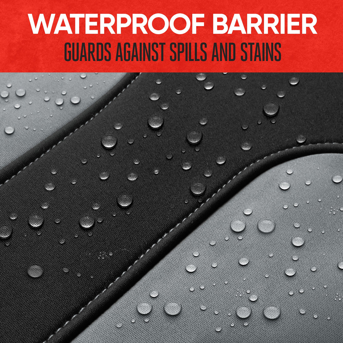 MotorTrend AquaShield Wasserdichte Zwei-Tone Neopren Rücksitz Abdeckungen