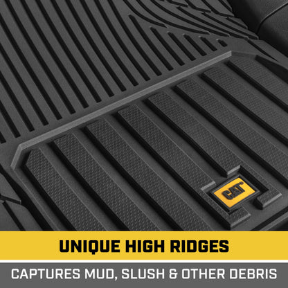 CAT 3-Stück ToughLiner Vorderbodenmatten und Hinterbodenmatten - Heavy Duty, All Weather, Trimmen, um zu passen