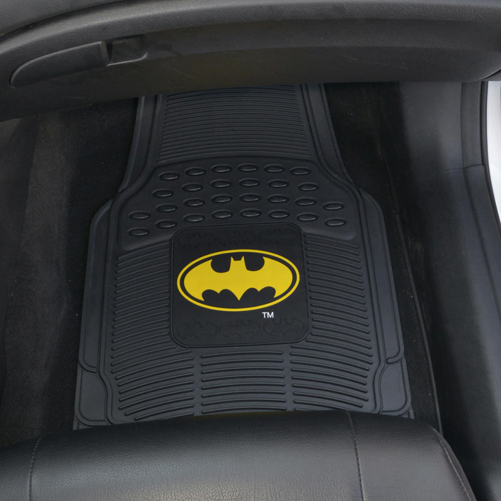 BDK Armored Super Hero Car Floor Matts - Offiziell lizenzierte DC Comics - All Weather Heavy Duty Auto Interieur Liners für Auto Truck Van SUV (Mehrere Stile)
