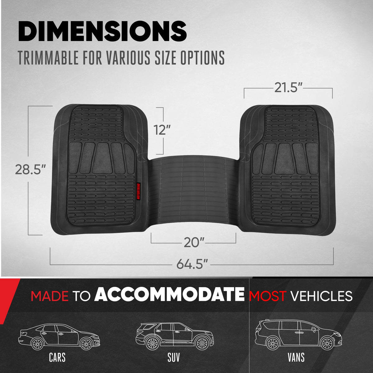 MotorTrend WingRunner Hinterbodenmatte - Trimm to Fit