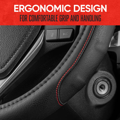 MotorTrend GripDrive Accent Ergonomic Grip Lenkrad Abdeckung (Fits 14.5' - 15.5')