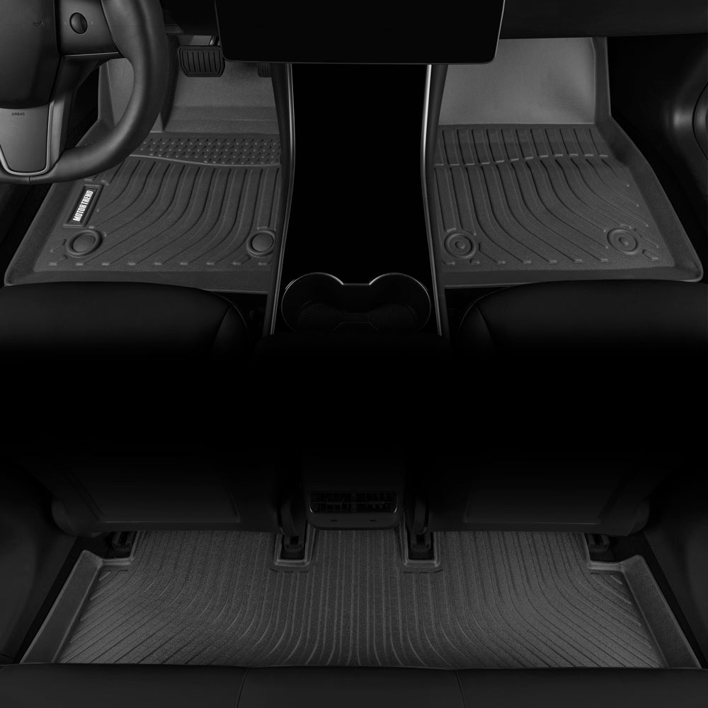 MotorTrend 3-Piece 3D Contour Custom Fit Front Floor Liner und Rear Floor Liner für Tesla Model 3 (2017 - 2020)