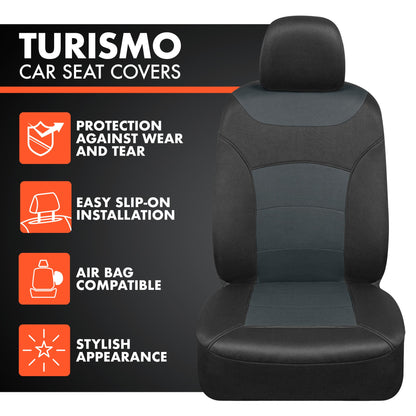 BDK carXS Turismo Car Seat Covers Volles Set, Beige Two-Tone Front Seat Covers mit Split Rear Bench Back Seat Cover, Automotive Seat Covers für LKW SUV Van Auto (Mehrere Farben)