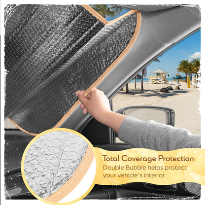 C&C Sage Floral Car Windschutzscheibe Sonnenschutz - Sun Visor SunShade für Auto-Windschutzscheibe - Fensterschirme für Autos, SUV & Truck - Dash Cover UV-Schutz für Front-Fensterschutz Zubehör - 57' x 27'