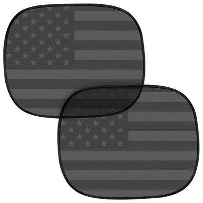 MotorTrend 2-Pack EasyCling American Black US Flag Window Sunshades (18' x 14')