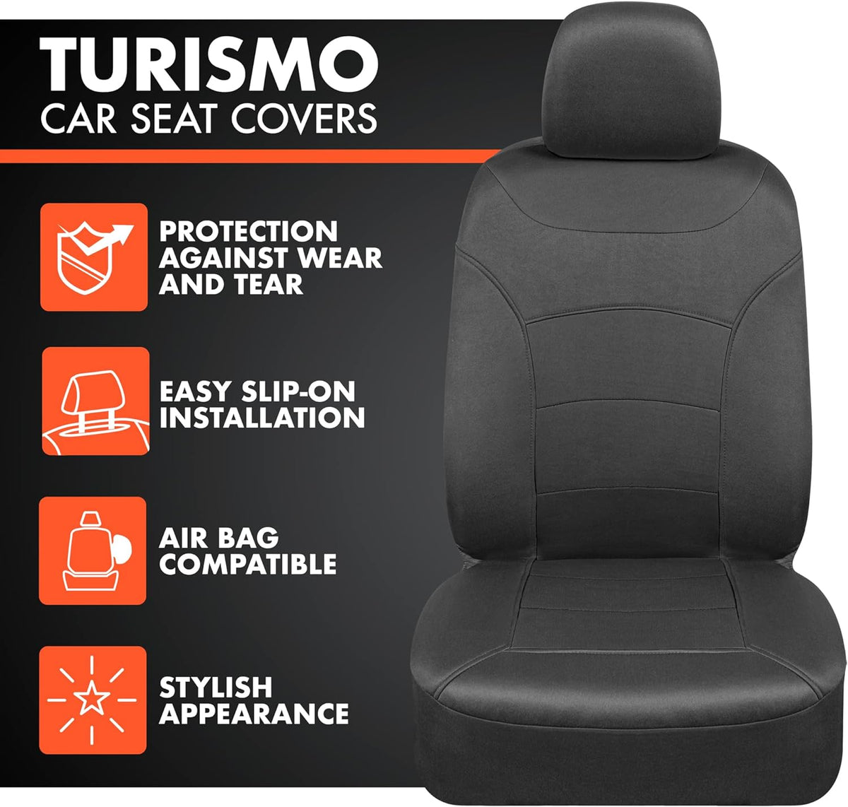 BDK carXS Turismo Car Seat Covers Volles Set, Beige Two-Tone Front Seat Covers mit Split Rear Bench Back Seat Cover, Automotive Seat Covers für LKW SUV Van Auto (Mehrere Farben)