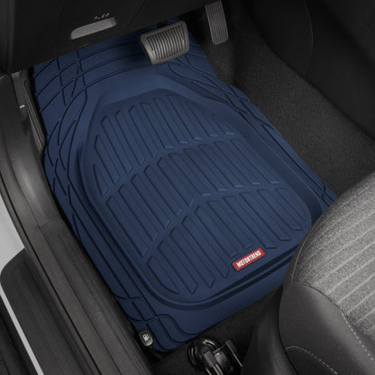 MotorTrend 3-Piece FlexTough Deep Dish Vorderbodenmatten und Hinterbodenmatte - Heavy Duty, All Weather, Trimmen Sie, um zu passen