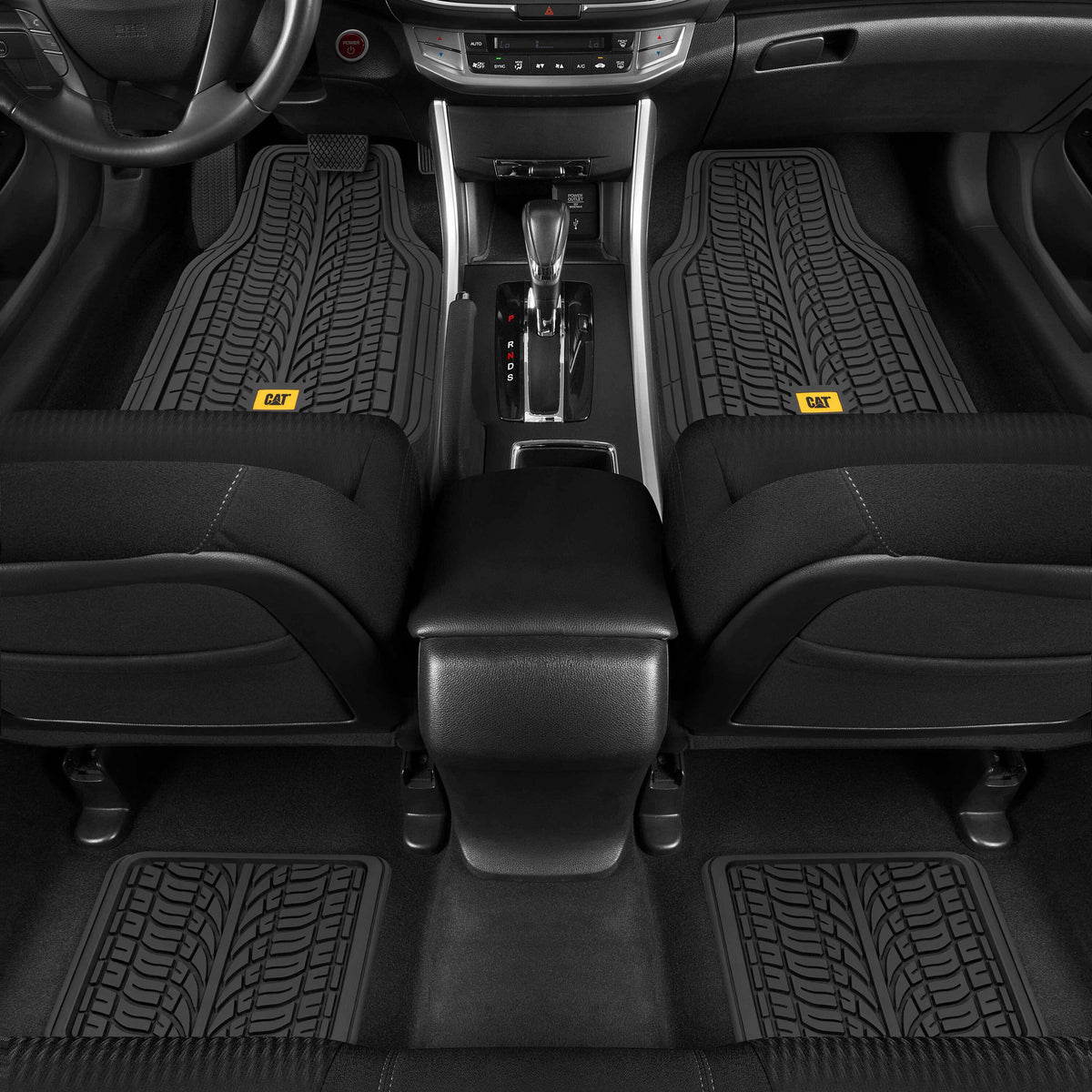 CAT ToughTread 4-Stück-Frontbodenmatten und hintere Bodenmatten - Heavy Duty, All Weather, Trimmable