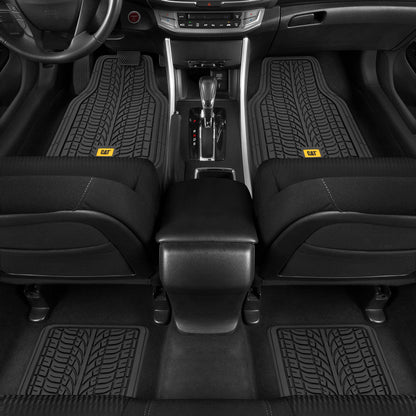 CAT ToughTread 4-Stück-Frontbodenmatten und hintere Bodenmatten - Heavy Duty, All Weather, Trimmable