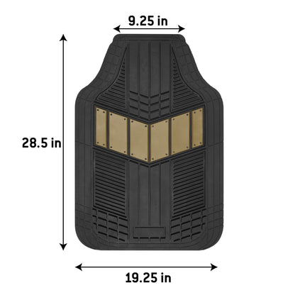 MotorTrend 4-Piece DualFlex Deep Drainage Kanäle Vorderbodenmatten und Hinterbodenmatten - Heavy Duty, All Weather, Trimmen Sie, um zu passen