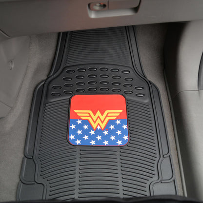 BDK Armored Super Hero Car Floor Matts - Offiziell lizenzierte DC Comics - All Weather Heavy Duty Auto Interieur Liners für Auto Truck Van SUV (Mehrere Stile)