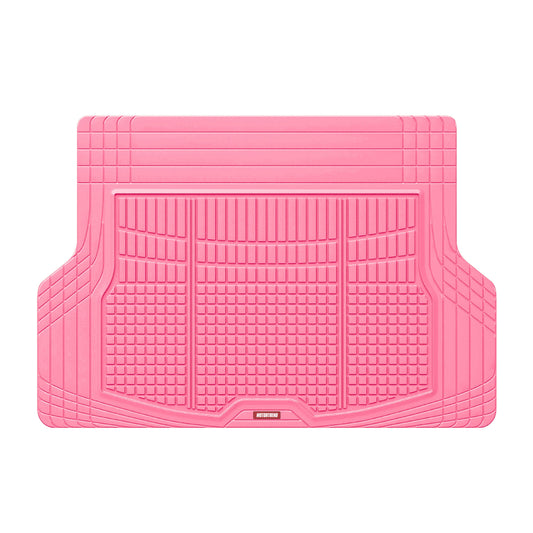 Motor Trend FlexTough Rear Cargo Mat – Heavy-Duty Trimmable Car Trunk Mat für die Rückseite des SUV, Universal Rear Cargo Liner für SUV, Flexible Trunk Liner, Automotive Floor Mats & Cargo Liners (Pink)