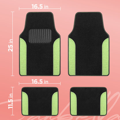 Carbella 4-Piece Sparkle Glitter Vorderbodenmatten und Hinterbodenmatten